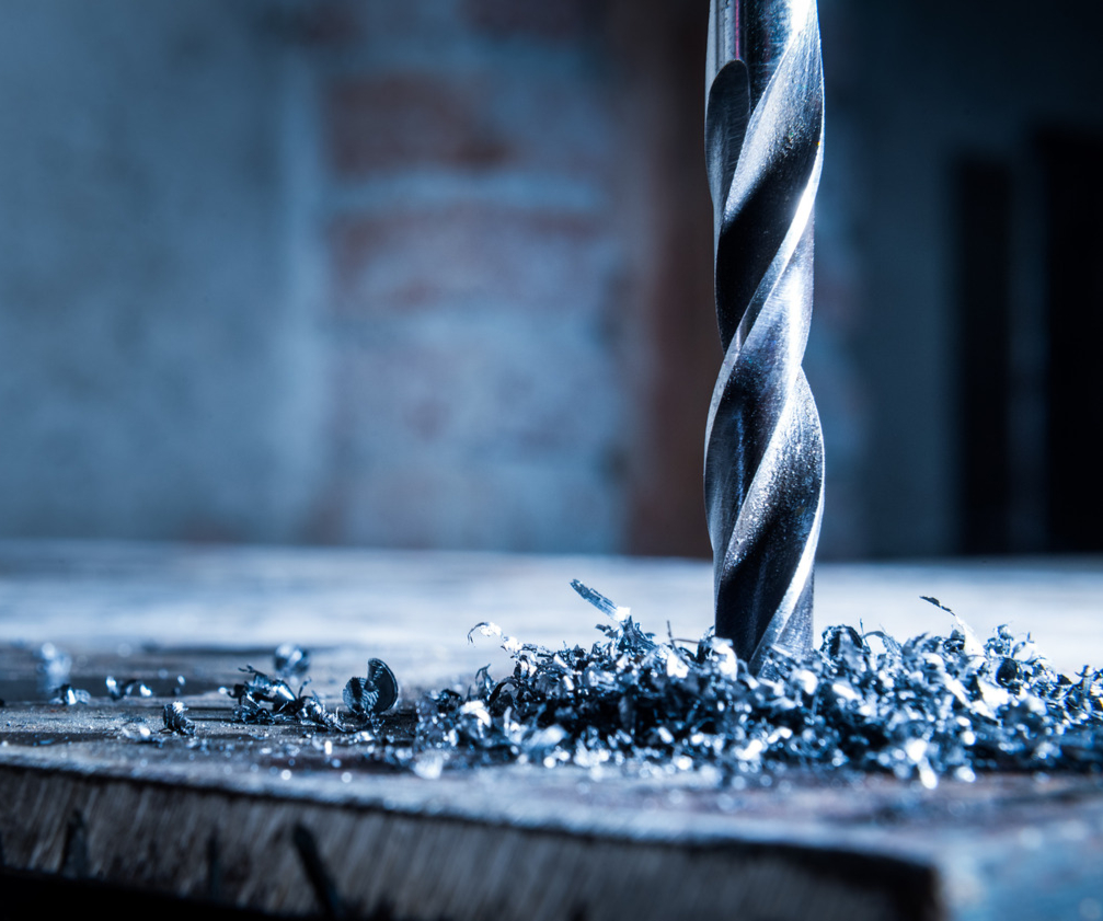Carbon steel section being machined