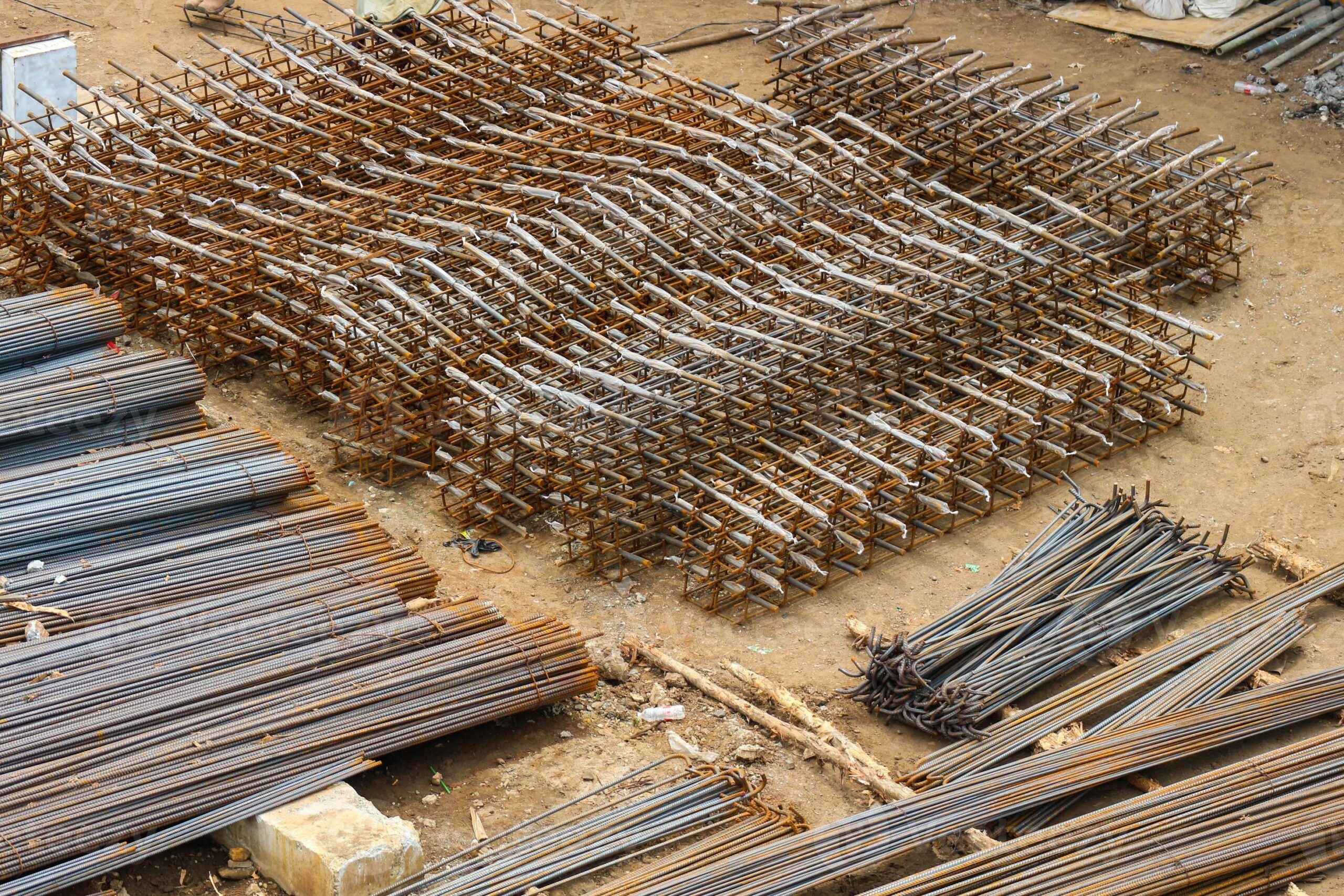 Steel rebar stockyard and export warehouse