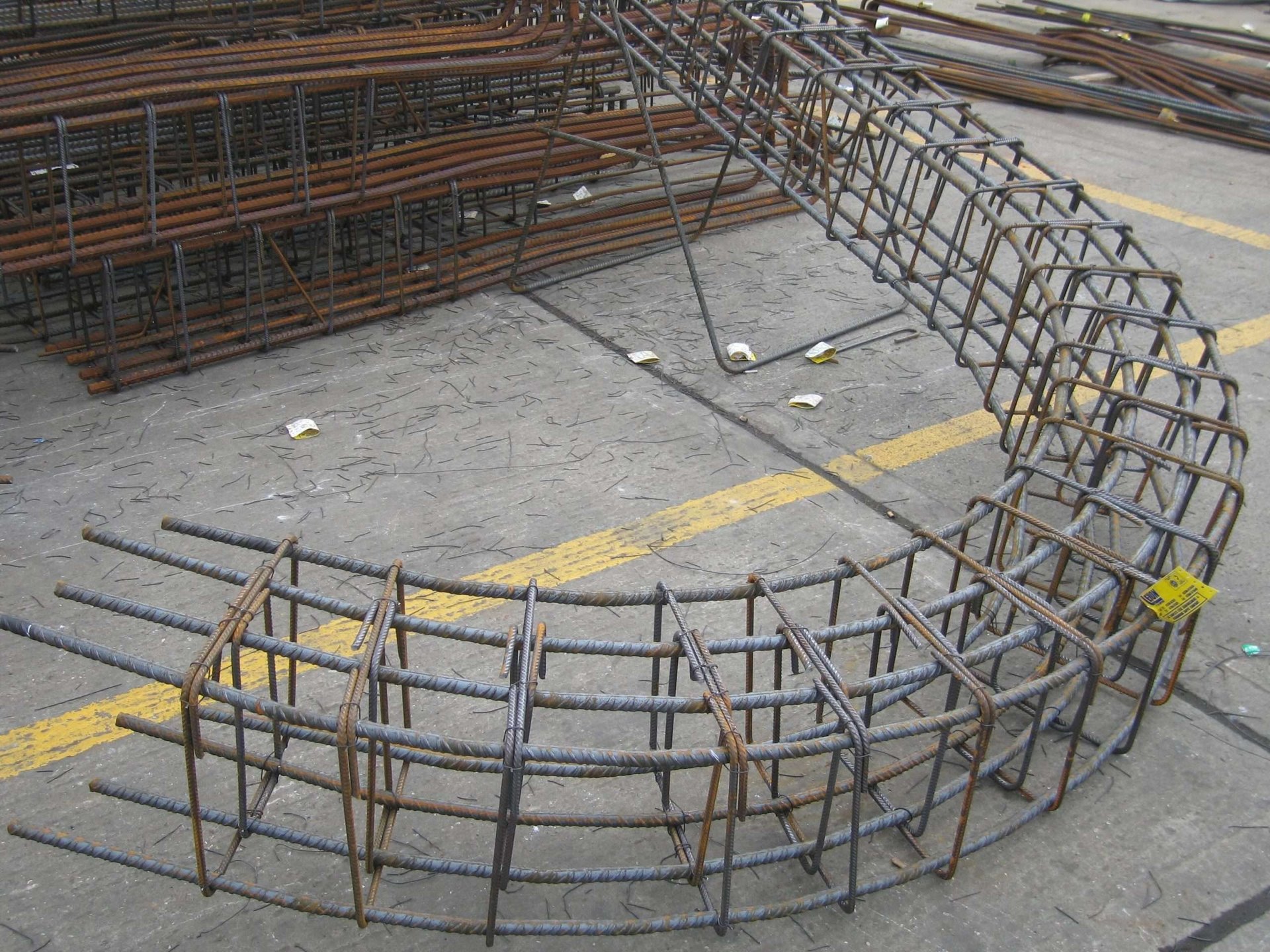 Cut and bend rebar cages to BS 8666